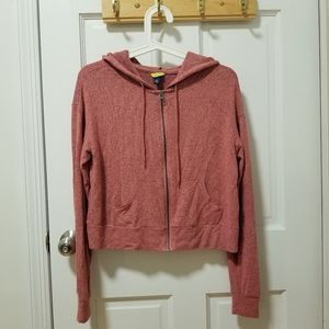 ♠ Prince & Fox Pink Cropped Light Hoodie Women S/P